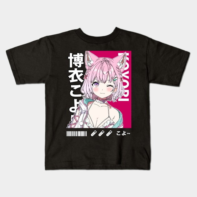 Hakui Koyori Short Hair Wink Kids T-Shirt by UDTee92